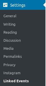 Configuration menu
