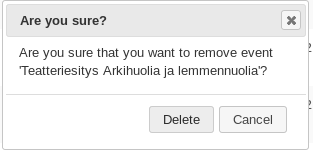 Event management delete
