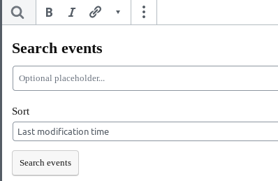 Gutenberg search preview